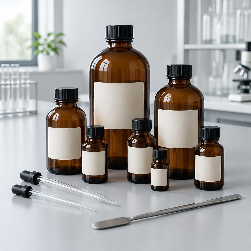 Amber Reagent Bottle Set